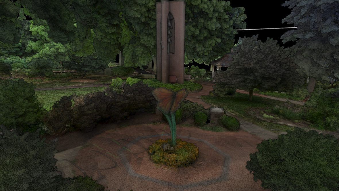 Interactive 3D photogrammetry scan of the Canton Garden site.